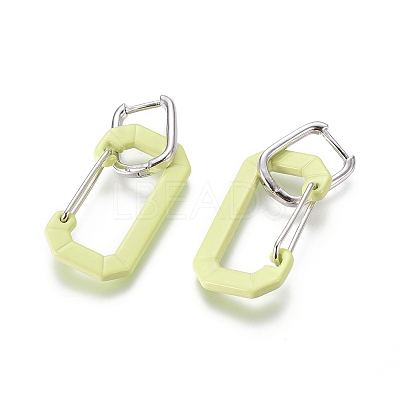 Brass Hoop Earrings EJEW-G262-01P-1