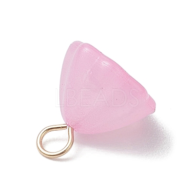 Acrylic Lotus Pendants PALLOY-JF02712-02-1