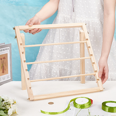 Wooden Ribbon Storage Rack ODIS-WH0086-127-1