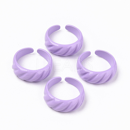 Spray Painted Alloy Cuff Rings RJEW-T011-31C-RS-1