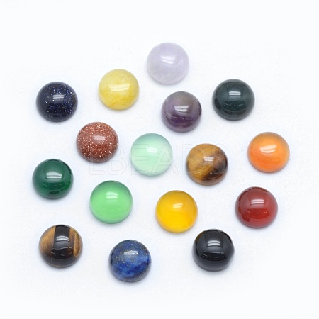 Natural & Synthetic Mixed Stone Cabochons G-E492-H-01-1