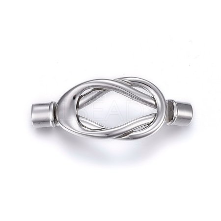 304 Stainless Steel Magnetic Clasps X-STAS-E440-23B-P-1