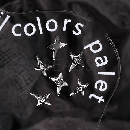 Star Alloy Rhinestone Cabochons MRMJ-WH0075-114-23-1