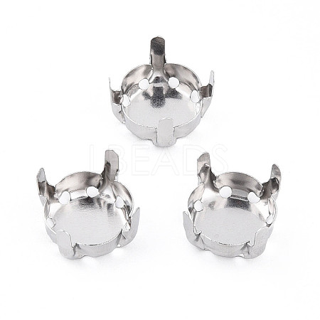 201 Stainless Steel Sew on Prong Settings STAS-T032-01-10mm-P-1