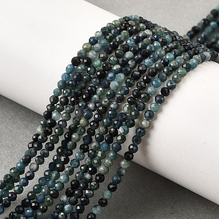 Natural Blue Tourmaline Beads Strands G-G259-D10-2mm-1