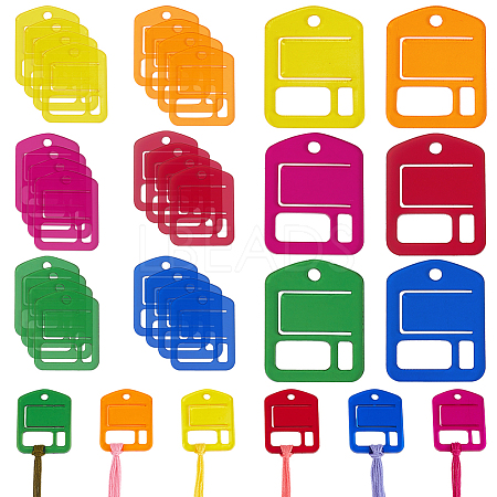 30Pcs 6 Colors Acrylic Floss Bobbin AJEW-FH0008-68-1