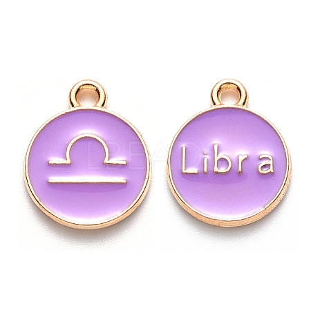 Alloy Enamel Pendants X-ENAM-S124-01B-01K-1