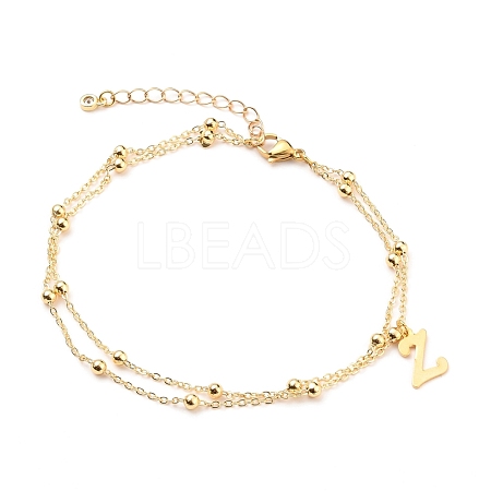 Double Layer Anklets AJEW-AN00309-04-1