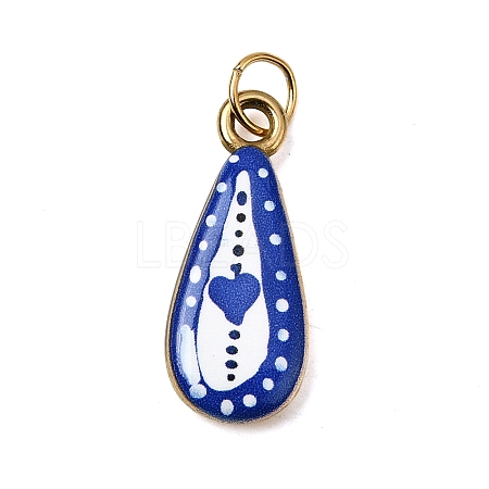 Printing 304 Stainless Steel Pendants STAS-K304-12B-G-1