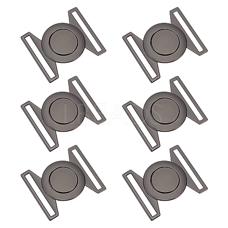 6 Sets Zinc Alloy Side Release Buckles FIND-BC0019-63B-1