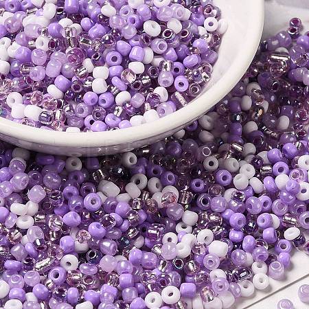 Opaque & Transparent Inside Colours Glass Seed Beads SEED-F004-01D-1