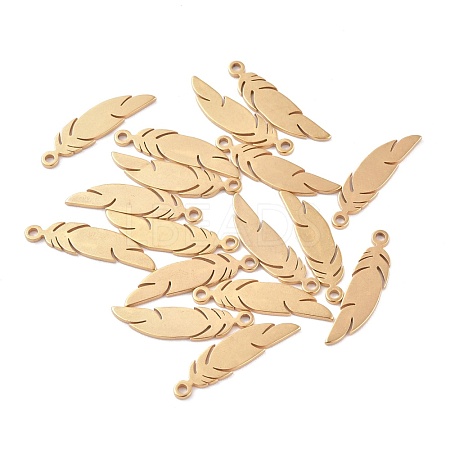 PVD Vacuum Plating 304 Stainless Steel Pendants STAS-S054-17G-1