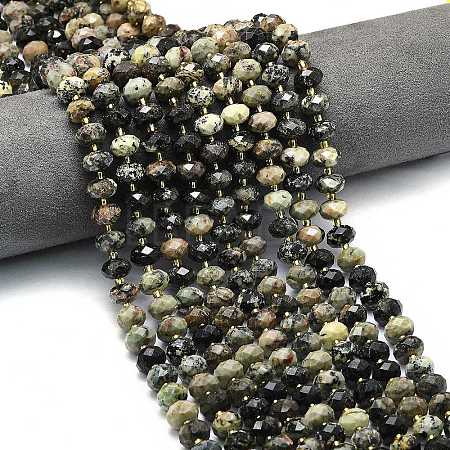 Natural African Turquoise(Jasper) Beads Strands G-P573-A28-01-1