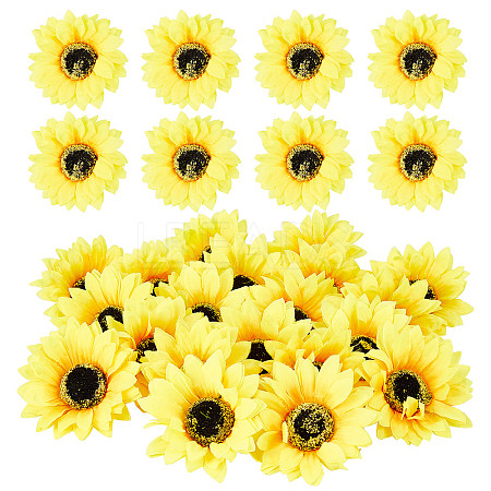 CRASPIRE 20Pcs Cloth Sunflower AJEW-CP0001-83-1