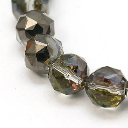 Electroplate Glass Beads Strands EGLA-J015-10mm-03-1