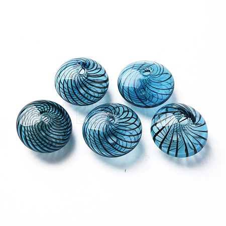 Transparent Handmade Blown Glass Globe Beads GLAA-T012-46-1