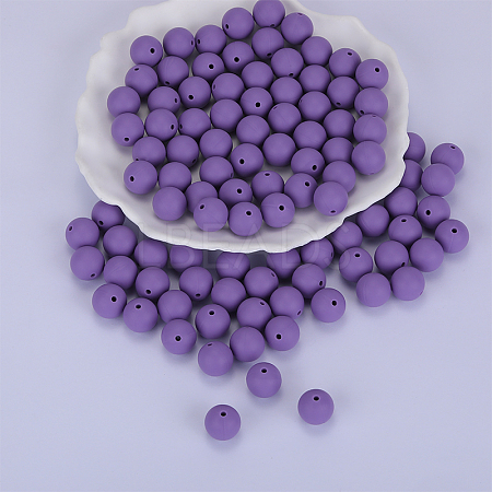 Round Silicone Focal Beads SI-JX0046A-109-1