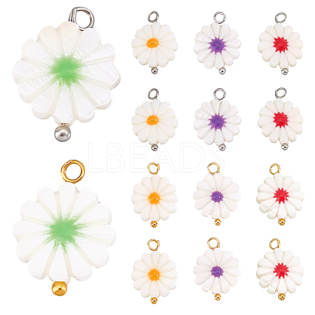 16Pcs Natural Freshwater Shell Pendants PALLOY-PH01720-1