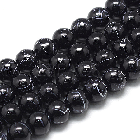 Drawbench Glass Beads Strands DGLA-S115-4mm-L16-1