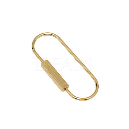 Brass Screw Carabiner Lock Charms KK-ZX025-63C-1