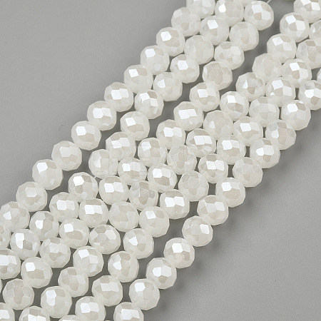 Electroplate Glass Beads Strands EGLA-A044-J8mm-A05-1