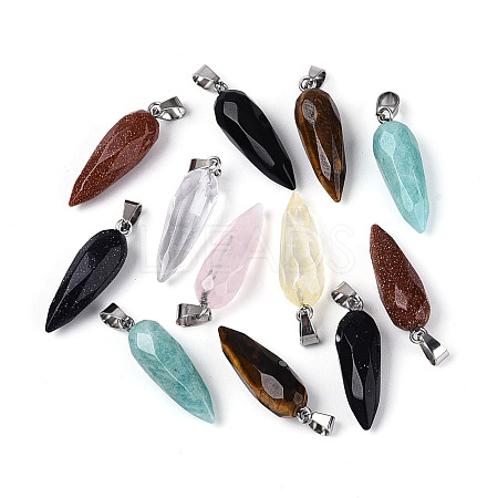 Natural & Synthetic Mixed Stone Pendants G-T143-23M-1