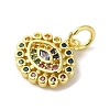 Brass Micro Pave Cubic Zirconia Charms KK-M283-15H-02-2