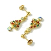 Alloy Rhinestone Stud Earrings EJEW-JE06005-4