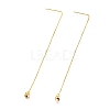 Brass Stud Earring Findings X-KK-O130-01G-1