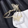Butterfly Alloy Arm Cuff Bangles for Girl Women LS-AJEW-A063-01I-G-2