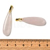 Natural Rose Quartz Pendants G-Q192-07G-02-3