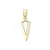 Arrowhead Shape Brass Pendants KK-V010-13G-1
