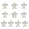 Transparent Spray Painted Glass Beads GLAA-FS0001-61-7