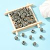 Antique Silver Plated Alloy Rhinestone Large Hole European Beads MPDL-R041-02D-5