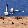 Brass Stud Earring Findings LS-KK-G604-01S-02-3