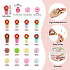 24Pcs 16 Styles Silicone Beads SIL-TA0003-03-4