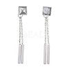 304 Stainless Steel Chain Tassel Earrings EJEW-I248-43-3