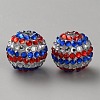 Independence Day Theme Resin Rhinestone Beads RB-WH0003-08E-1