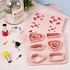 2Pcs 2 Style Trapezoid & Rectangle & Teardrop & Square ABS Plastic Plasticine Tools DIY-TA0005-58-6