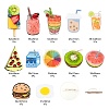 12Pcs 12 Style Acrylic Badges Brooch pins JEWB-LS0001-11-2