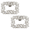 Alloy Crystal Rhinestone Shoe Buckle Clips FIND-WH0021-88P-1