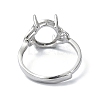 Adjustable 925 Sterling Silver Ring Components STER-K179-35P-3