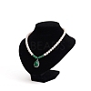 Bust Plastic Covered with Velvet Necklace Display Stands NDIS-L006-01B-2