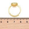 Brass Micro Pave Cubic Zirconia Adjustable Ring Components KK-CBAC351-01G-3