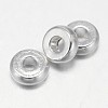 Flat Round Brass Spacer Beads KK-L106D-01S-1