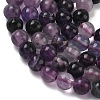 Natural Purple Fluorite Beads Strands G-P530-B08-01-8
