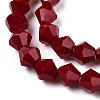 Opaque Solid Color Imitation Jade Glass Beads Strands EGLA-A039-P6mm-D22-3