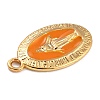 Golden Alloy Enamel Pendants KK-P197-16F-2