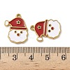 304 Stainless Steel Enamel Pendants STAS-L300-012G-13-3