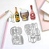 Champagne Carbon Steel Cutting Dies Stencils DIY-WH0309-2015-4